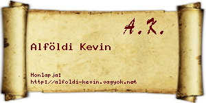 Alföldi Kevin névjegykártya